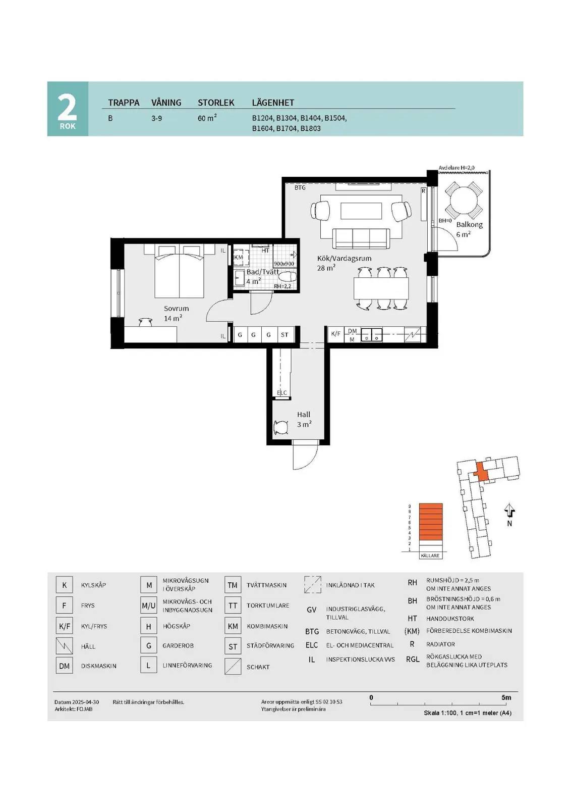 Floor plan for Skeppsgatan 2A