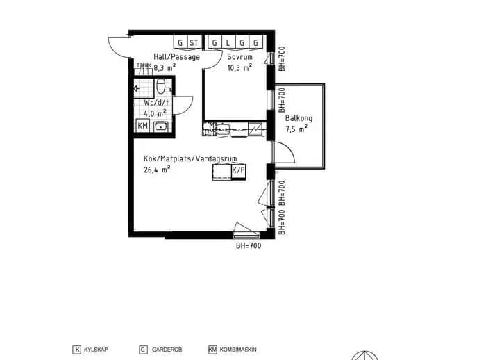 Floor plan for Skolgatan 68A