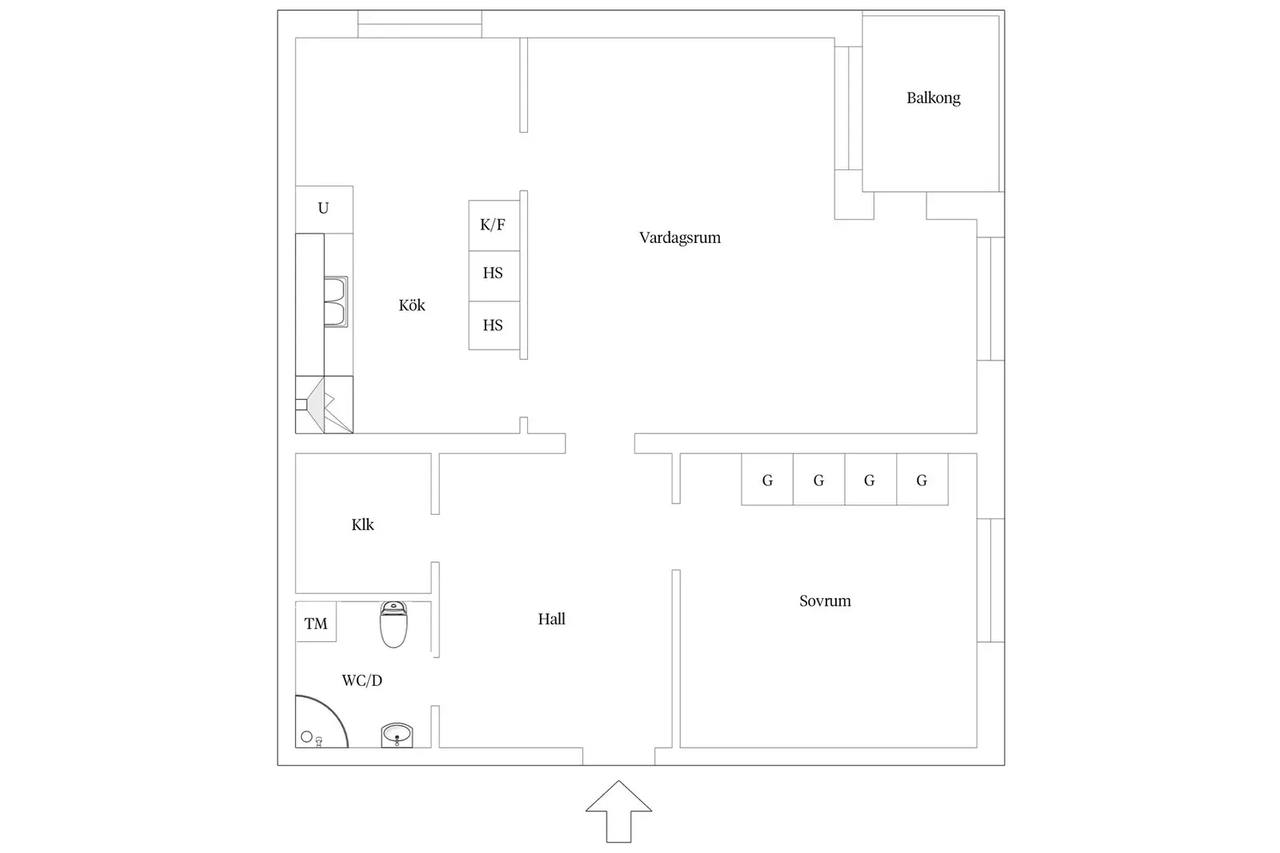 Floor plan for Klostergatan 19C
