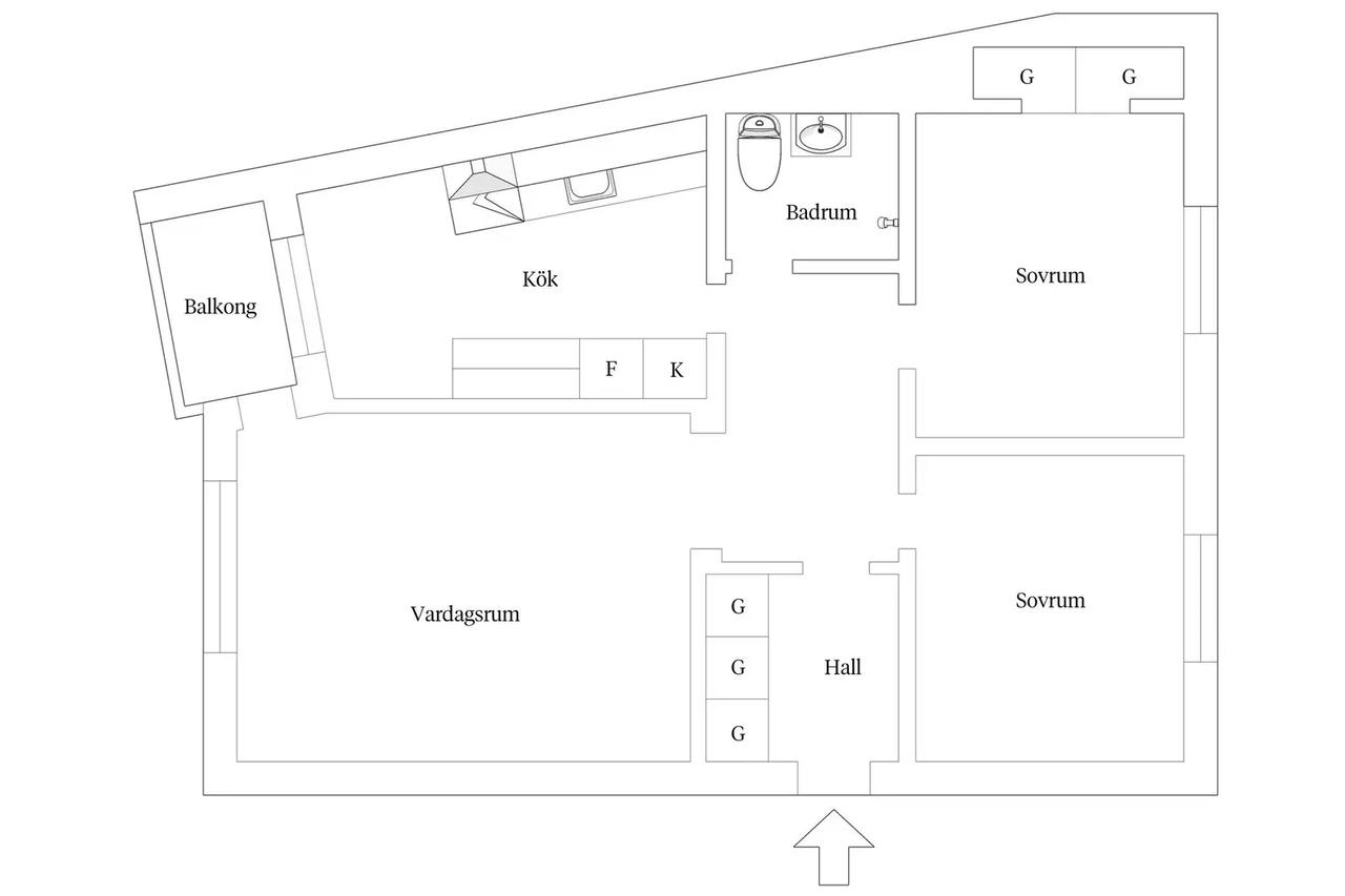 Planritning för Narvavägen 59