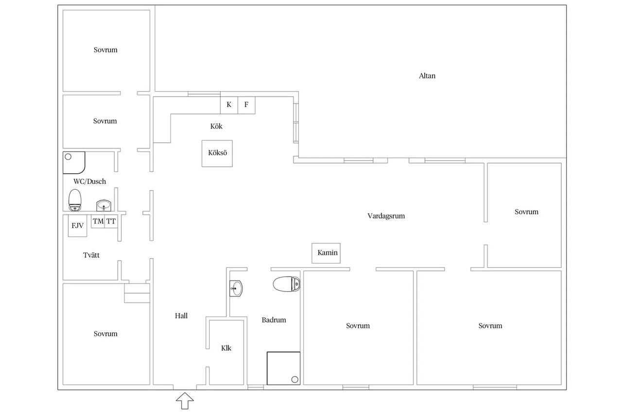 Planritning för Ängsögatan 13