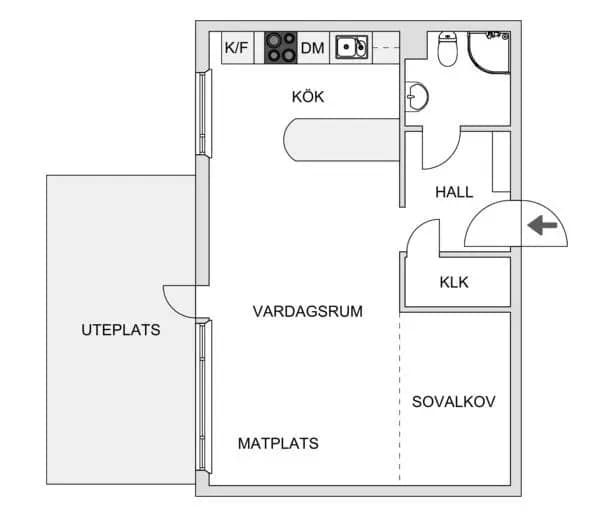 Floor plan for Filarvägen 3