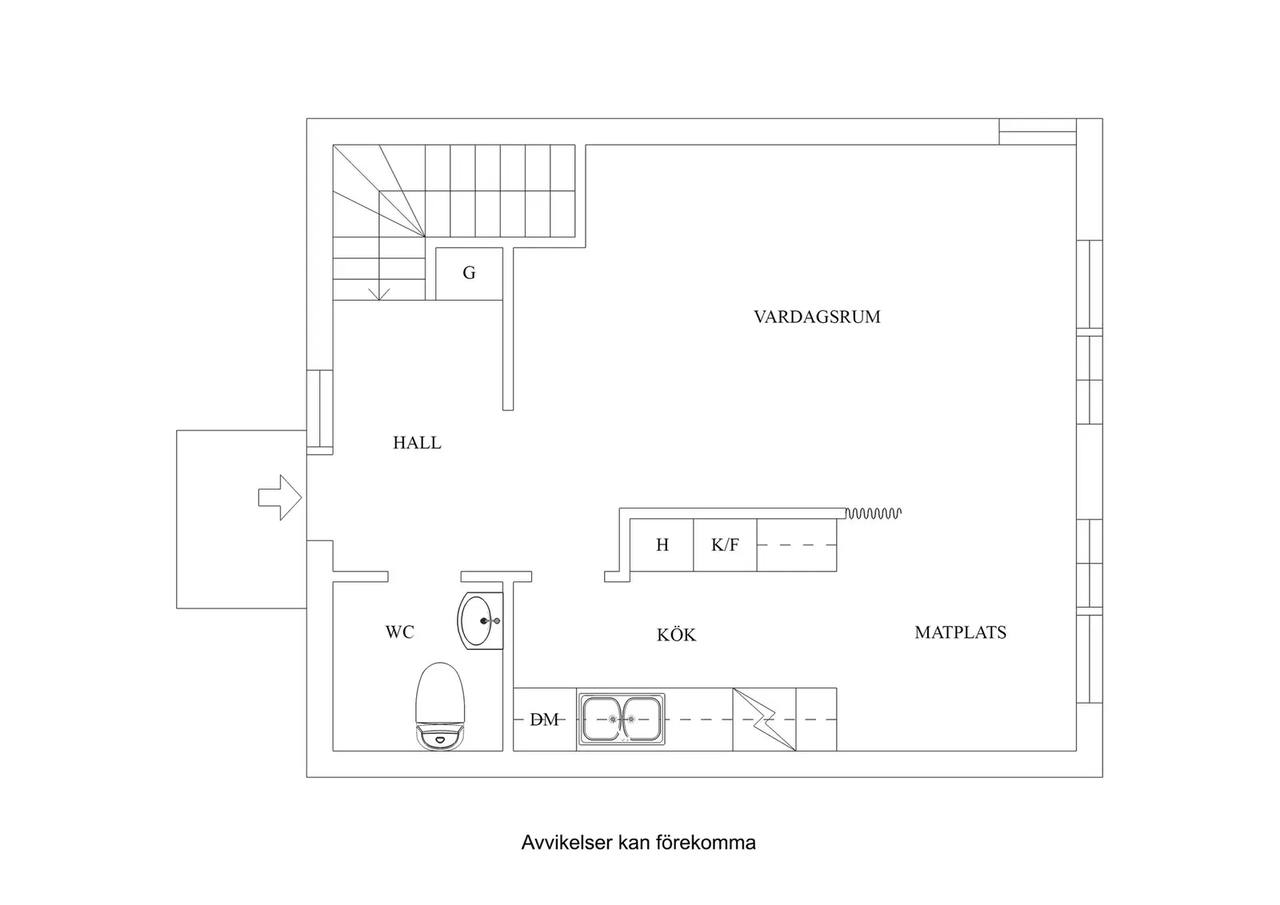 Floor plan for Skolbacken 15D