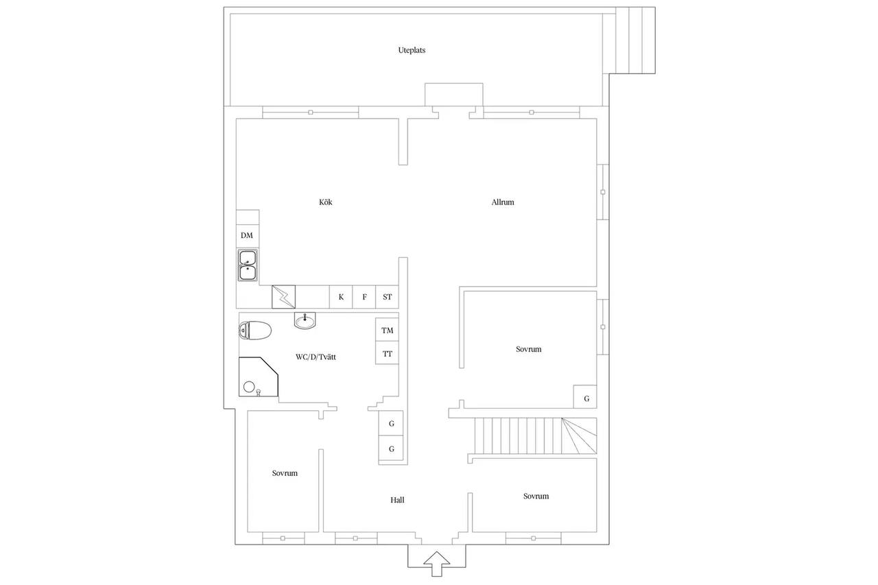 Planritning för Gjutargatan 26A