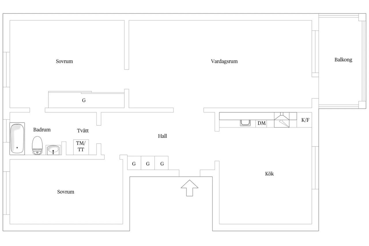 Floor plan for Brynjegatan 2