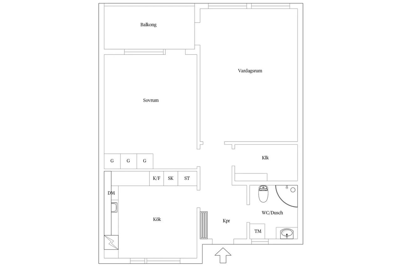 Planritning för Sockengatan 6A