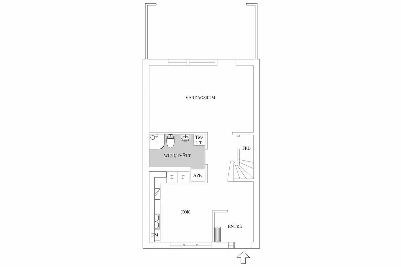 Planritning för Högövägen 46C