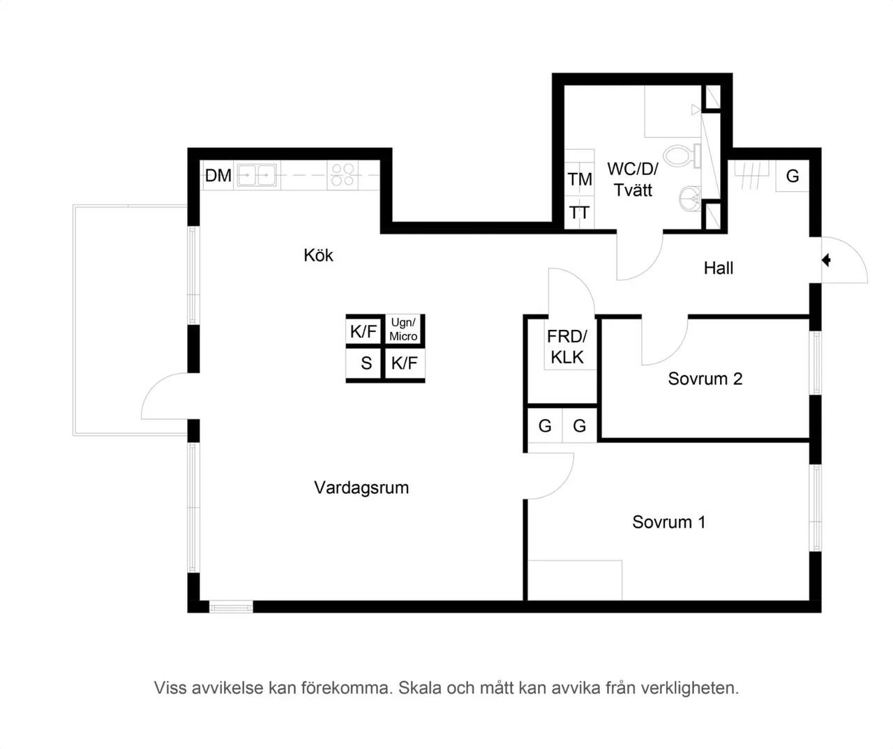 Floor plan for Sadelvägen 1