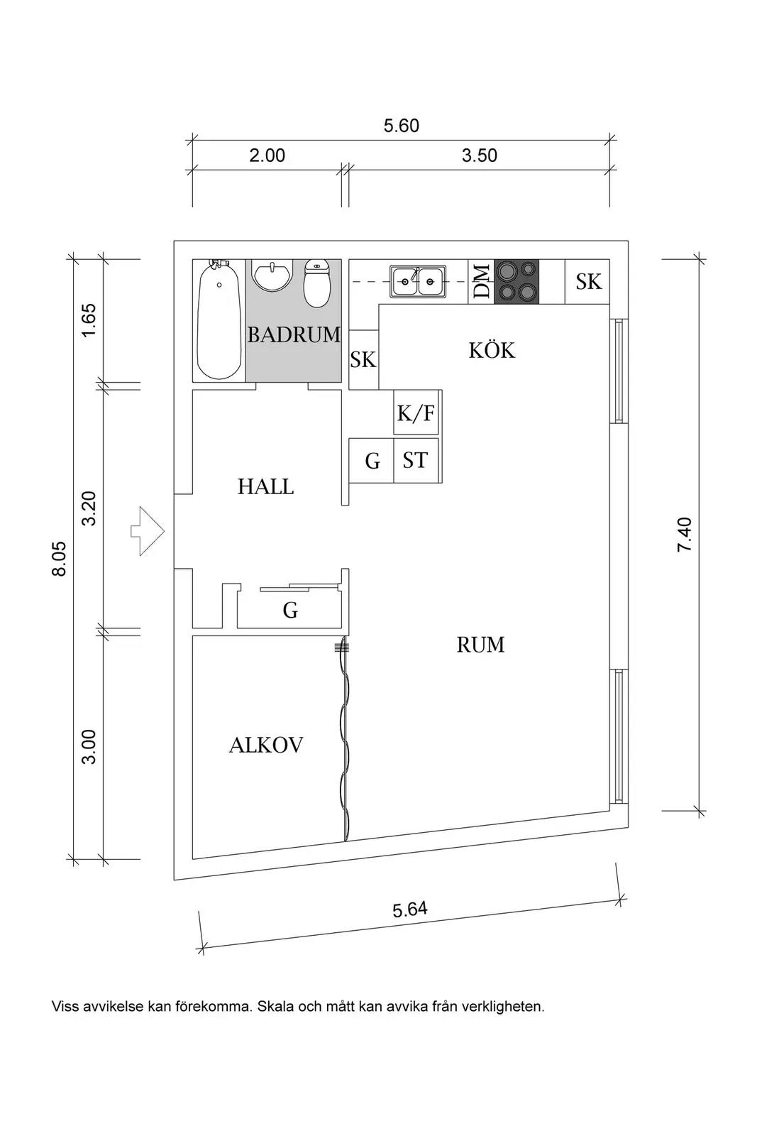 Floor plan for Filarvägen 1