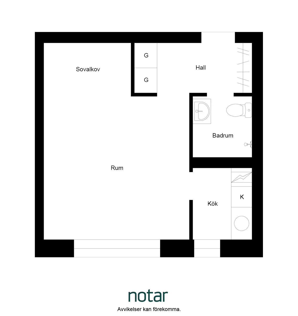 Floor plan for Tjustgatan 2, 6 tr