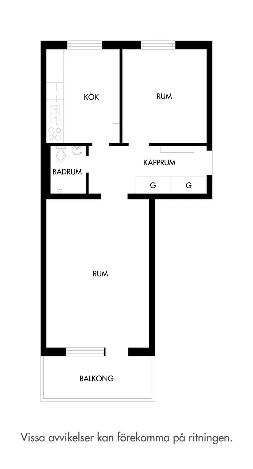 Floor plan for Roskildevägen 41A
