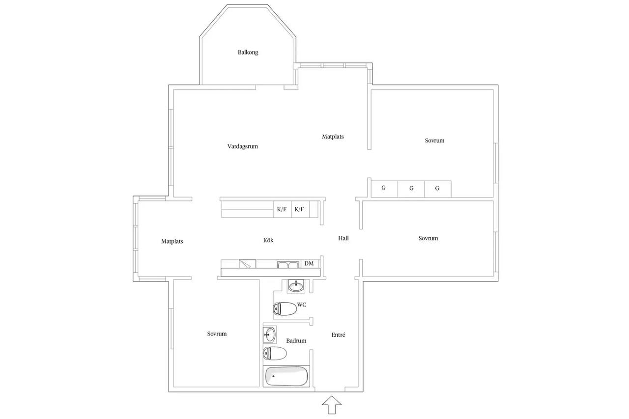Floor plan for Sprängarevägen 12