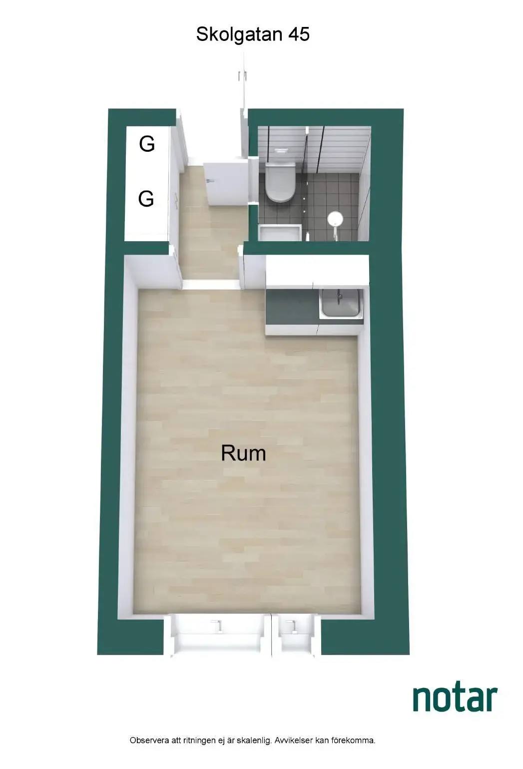 Planritning för Skolgatan 45C