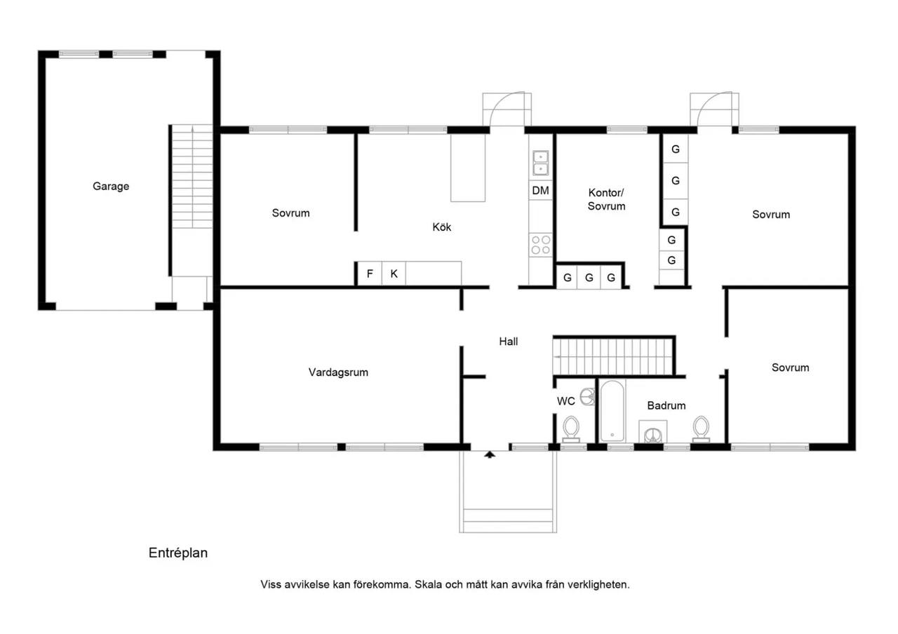 Planritning för Daviksvägen 3