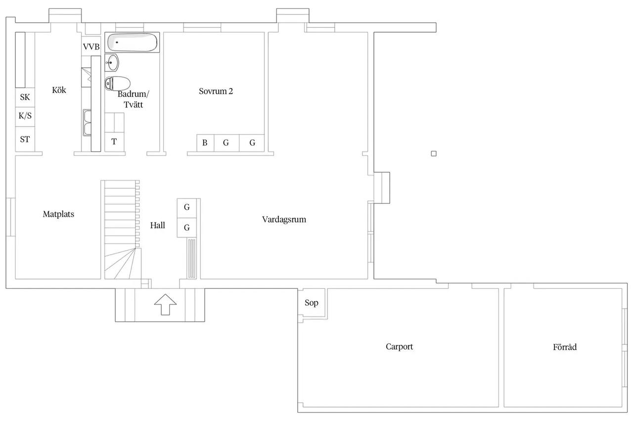 Floor plan for Kalmargatan 52B