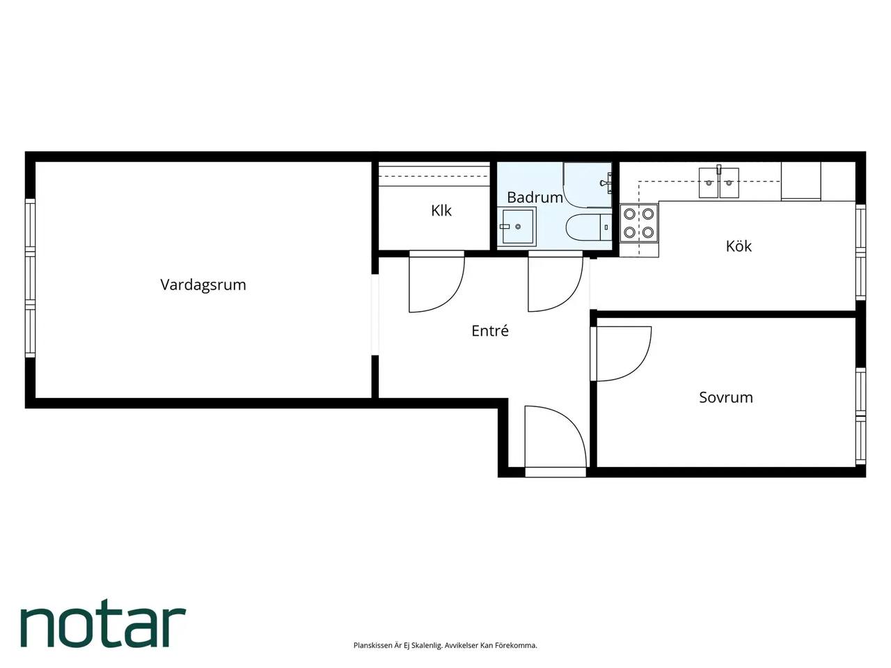 Floor plan for Baskemöllegatan 3D