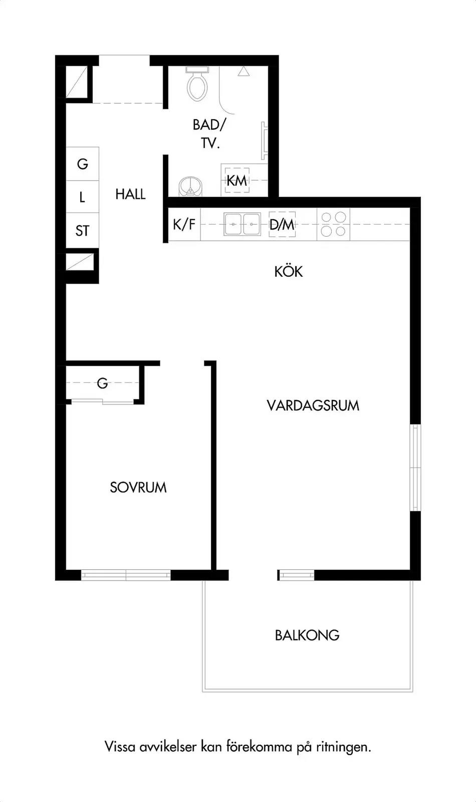 Floor plan for Lilla Varvsgatan 35B