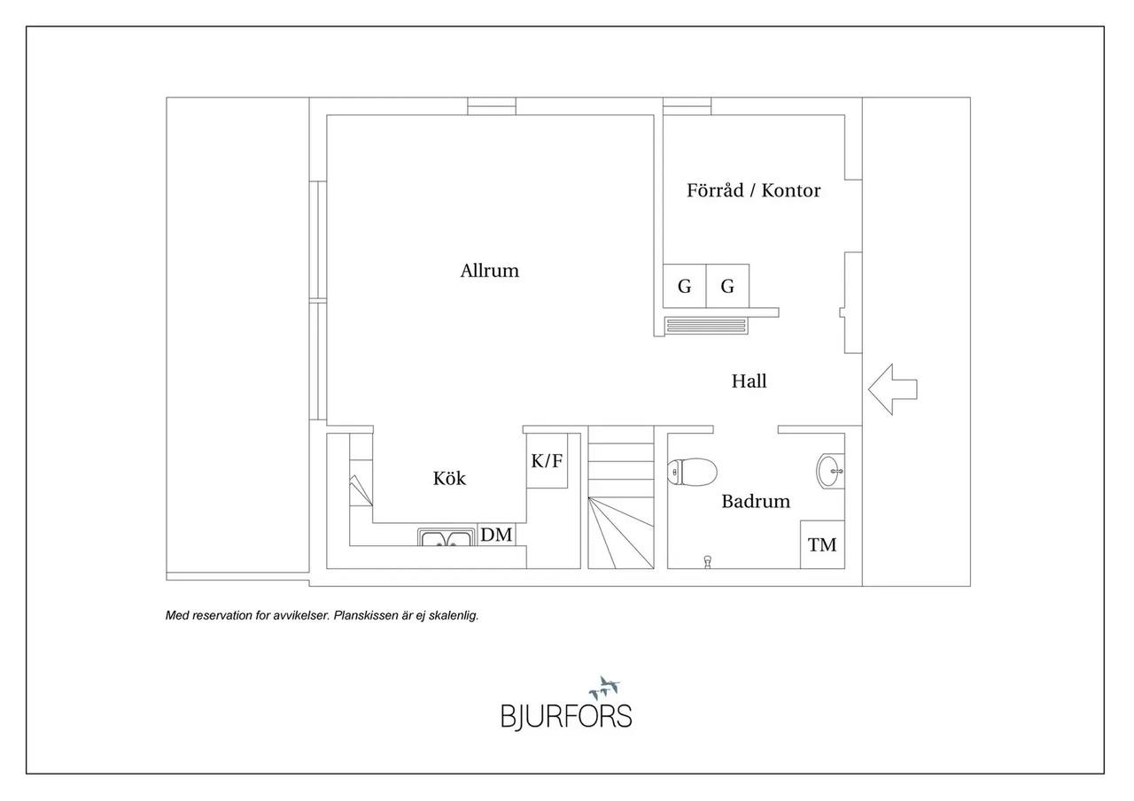 Planritning för Västerhejde Hallbrosvägen 11B
