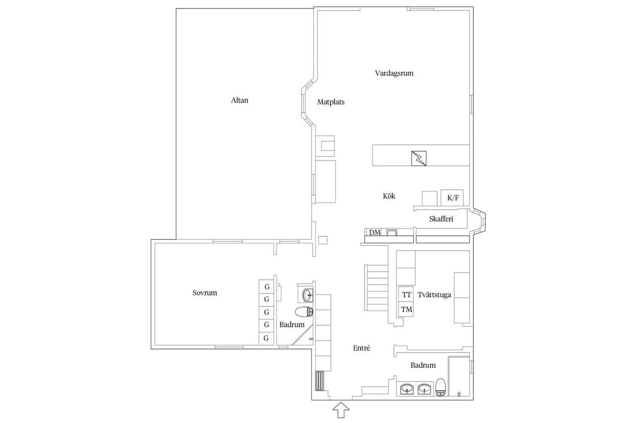 Floor plan for Myggvägen 13