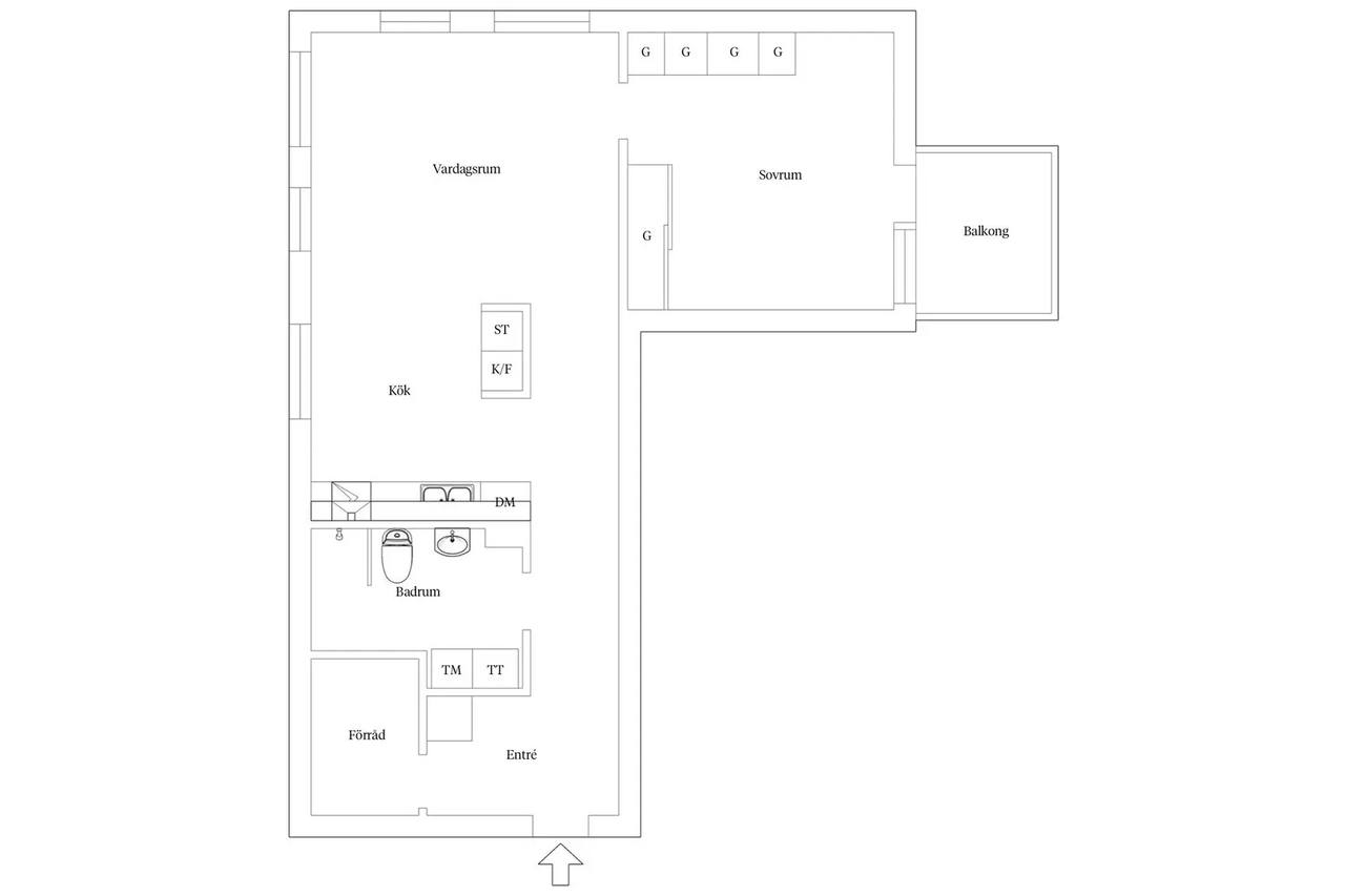 Floor plan for Franzéngatan 16, 4tr