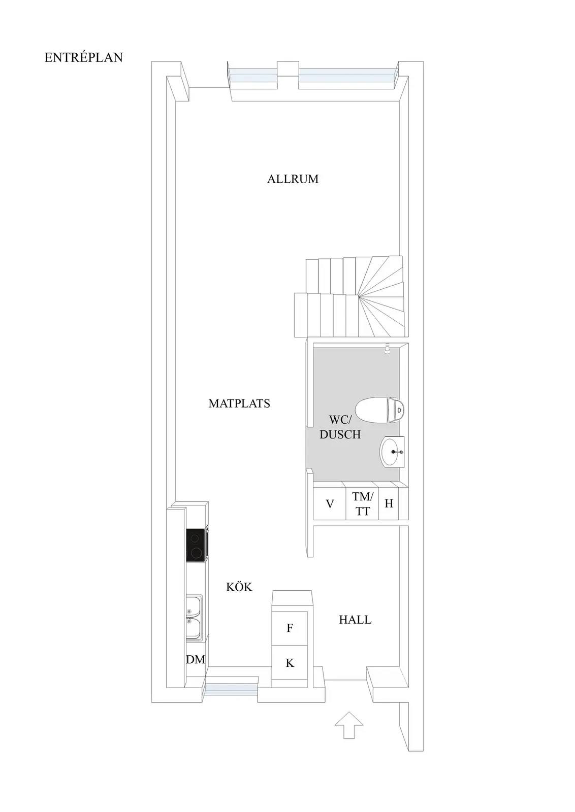 Planritning för Uppfinnargatan 7A