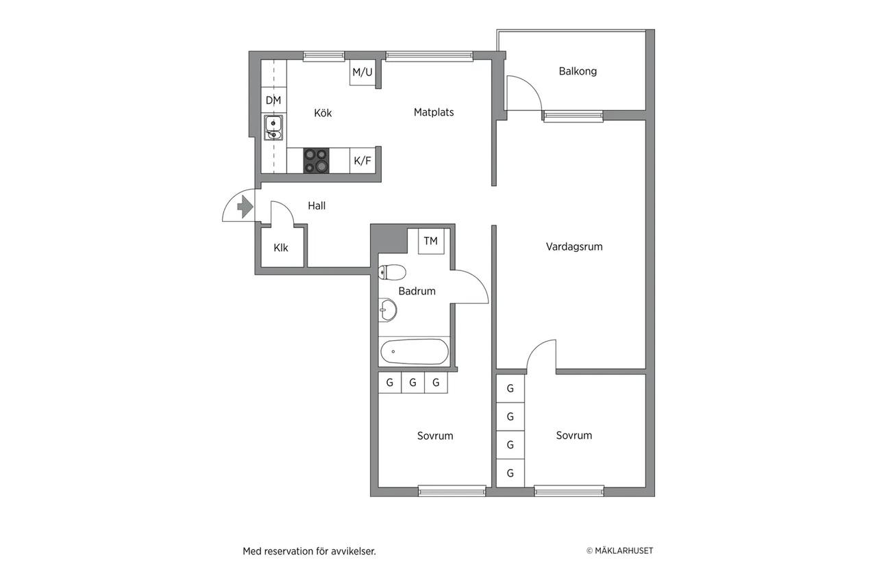 Planritning för Aspnäsvägen 8