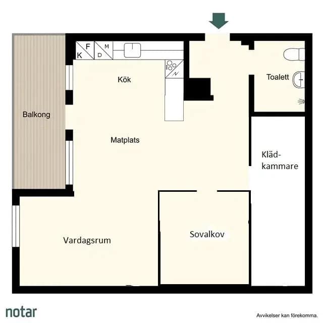 Planritning för Kyrkbacken 19
