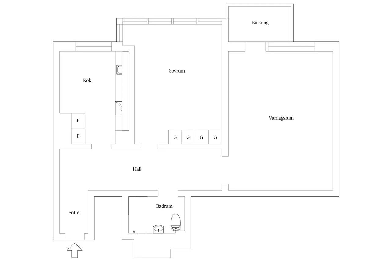 Planritning för Kvarnholmsgatan 5