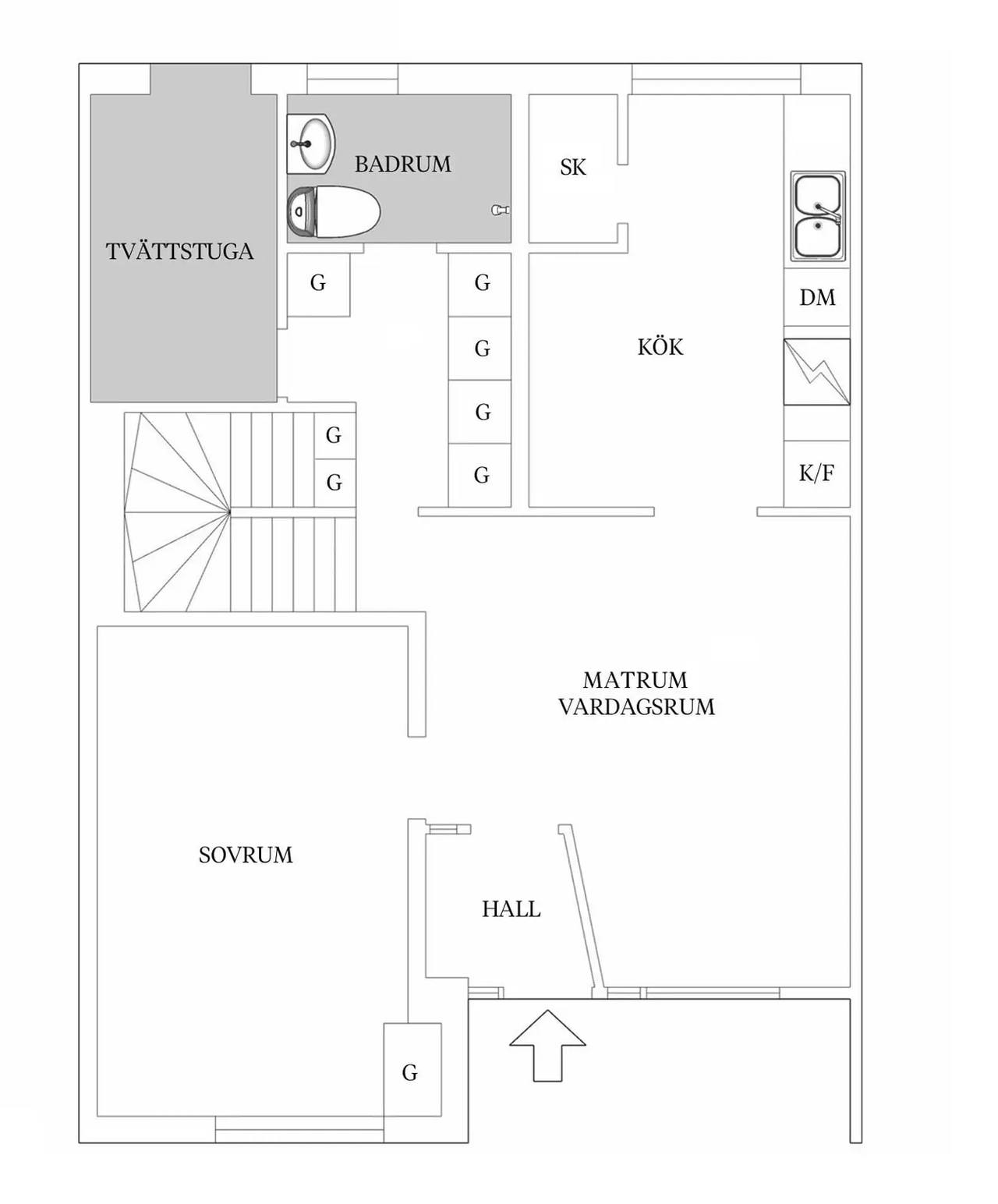 Planritning för Riksrådsvägen 35