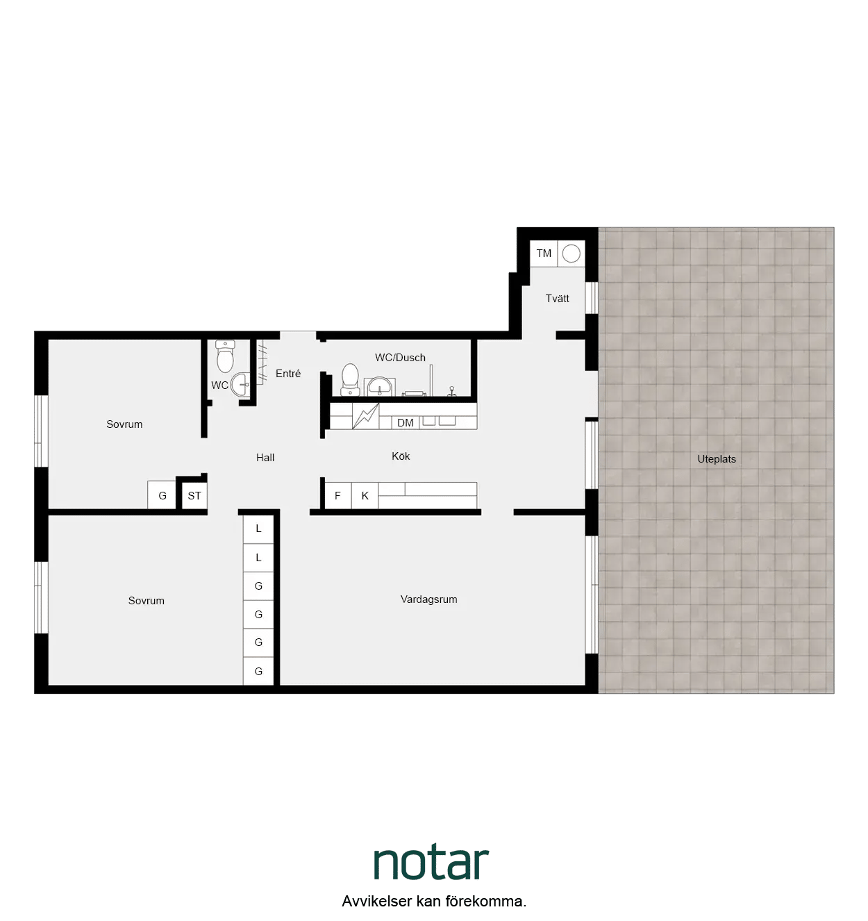 Floor plan for Parternas gränd 45
