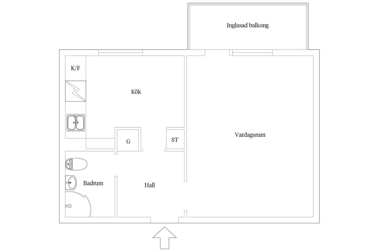 Floor plan for Larsgatan 22