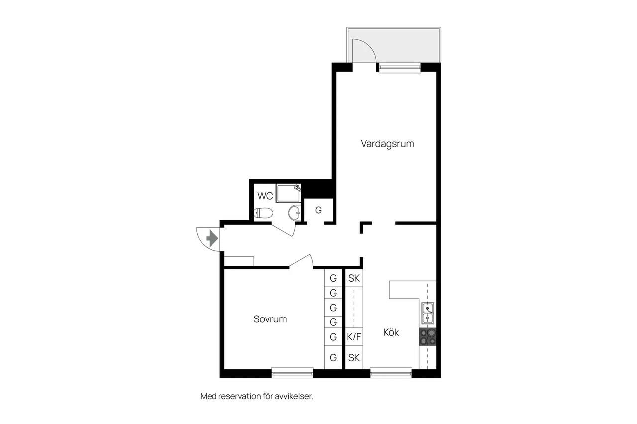Floor plan for Barnhemsgatan 38