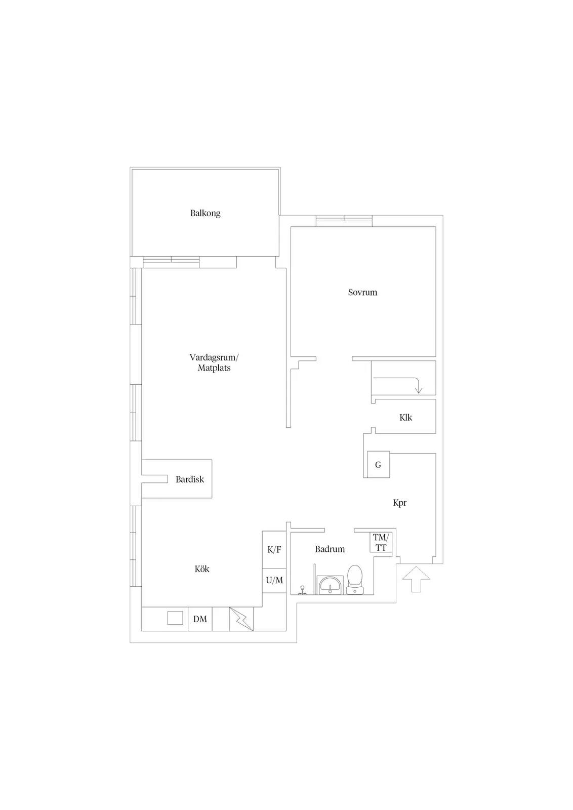 Floor plan for Tomtegränd 4