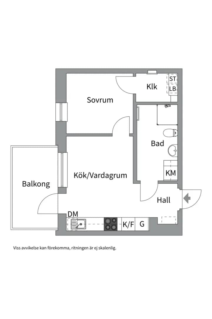 Planritning för Gösta Wahlströms väg 2E