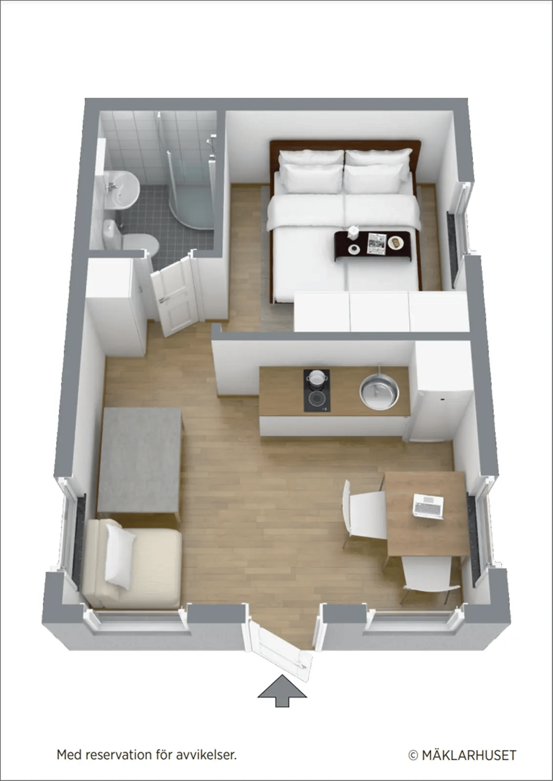 Floor plan for Strandvägen 56 - Stuga 117