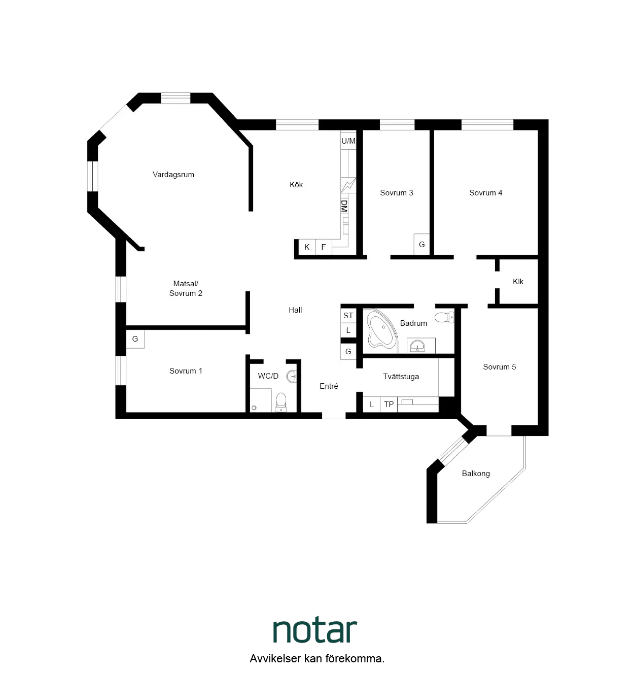 Floor plan for Drottninggatan 6