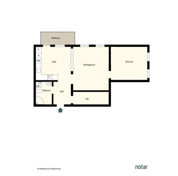 Planritning för Klockhammarsgränd 4