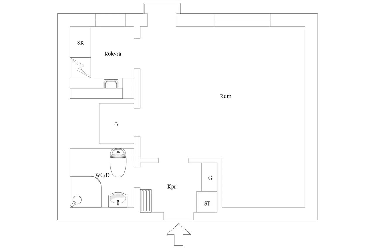 Planritning för Humlevägen 4