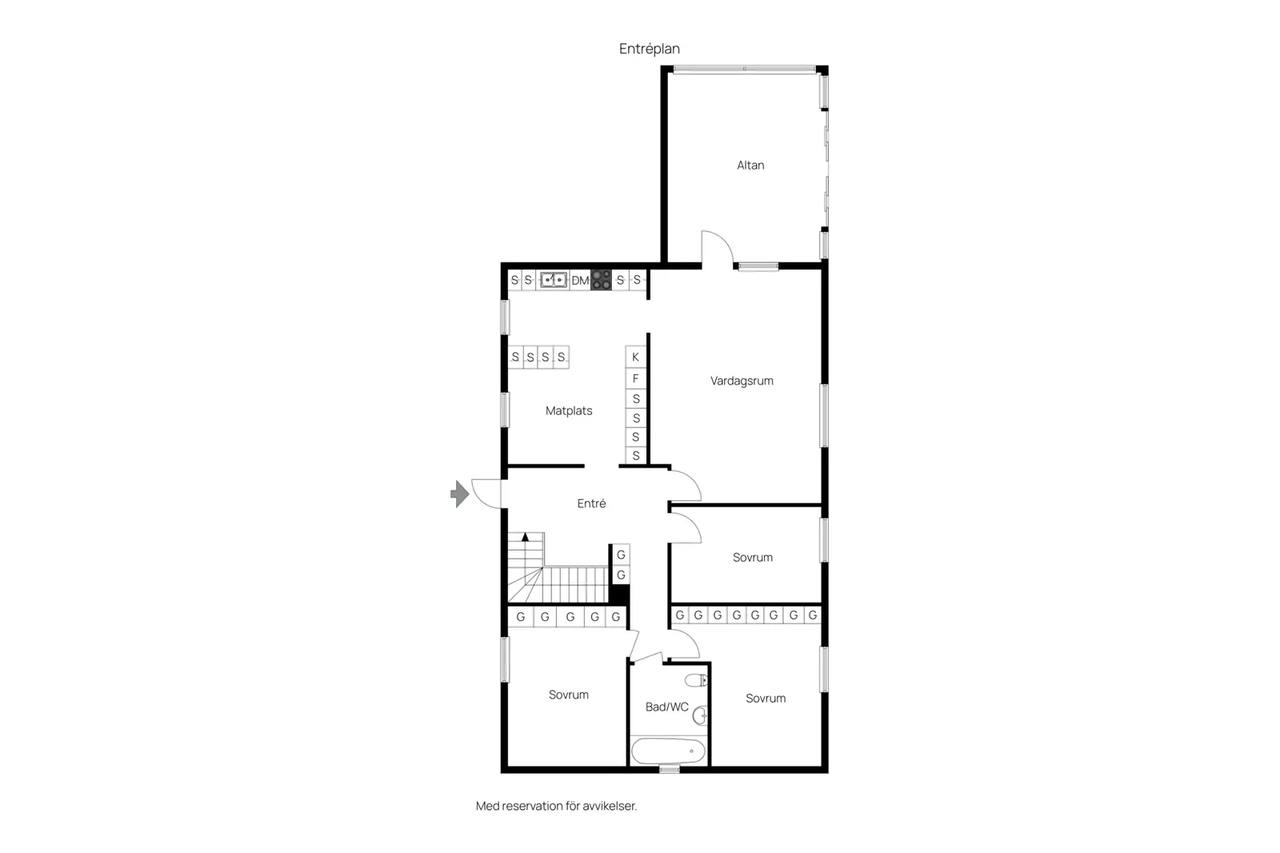 Floor plan for Kilgatan 11