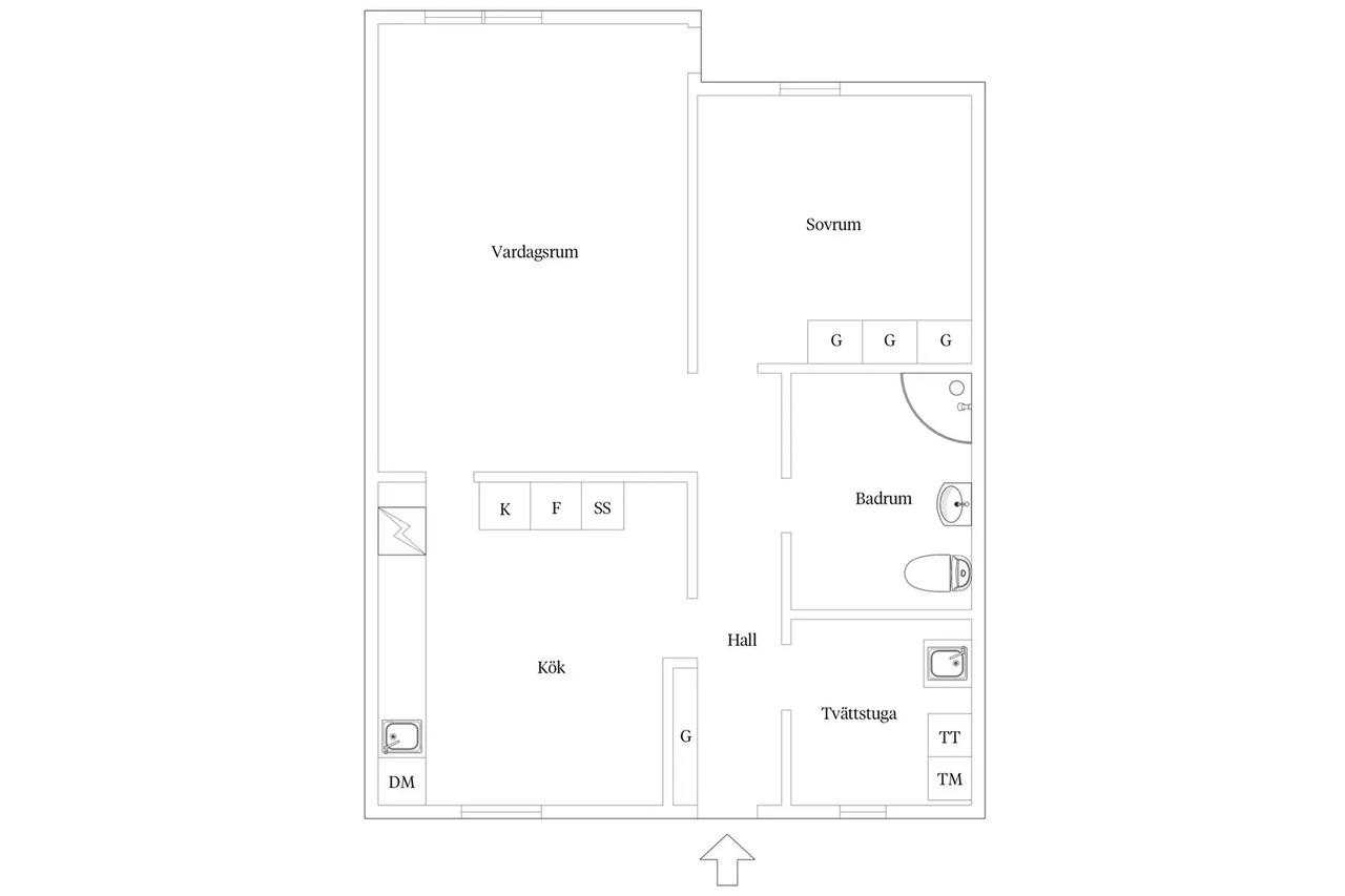 Planritning för Fyrhögagatan 31