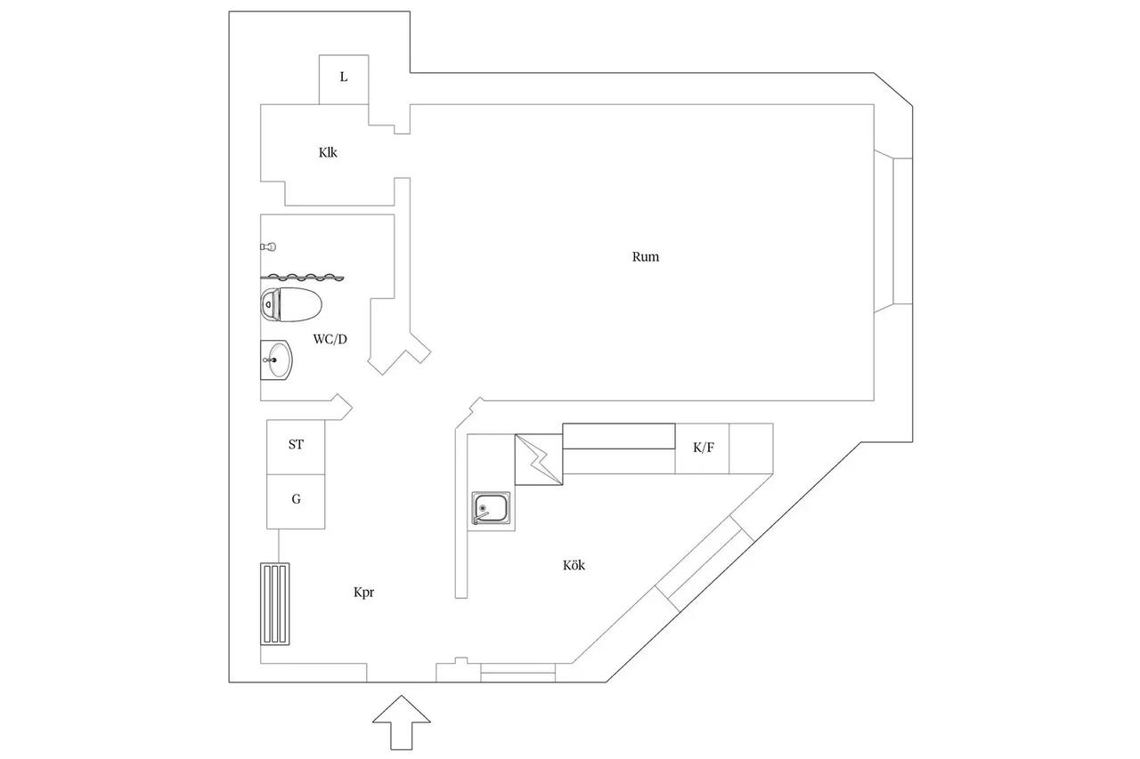 Planritning för Nygatan 3C
