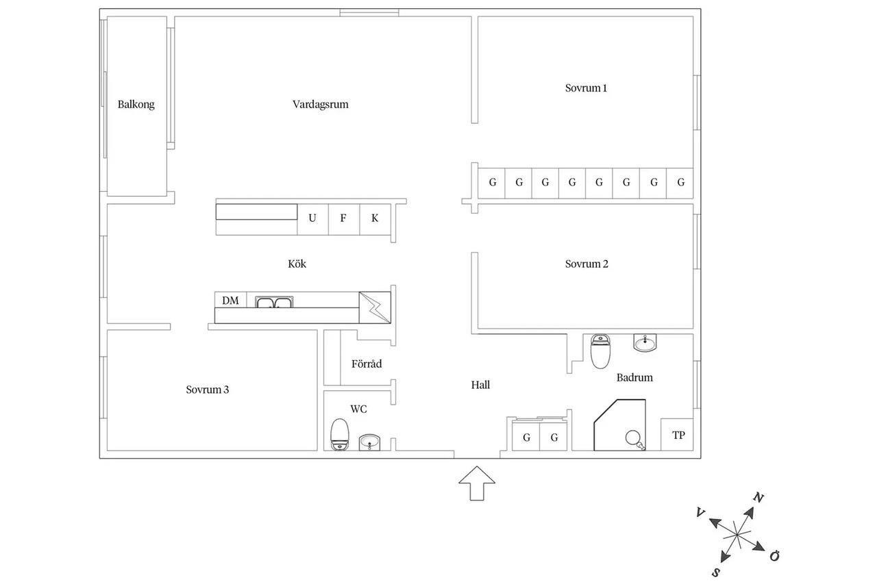 Floor plan for Lillekärr Norra 66