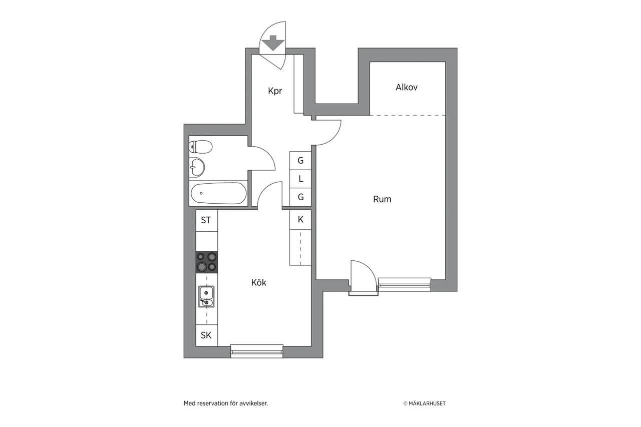 Planritning för Lindormsgatan 37