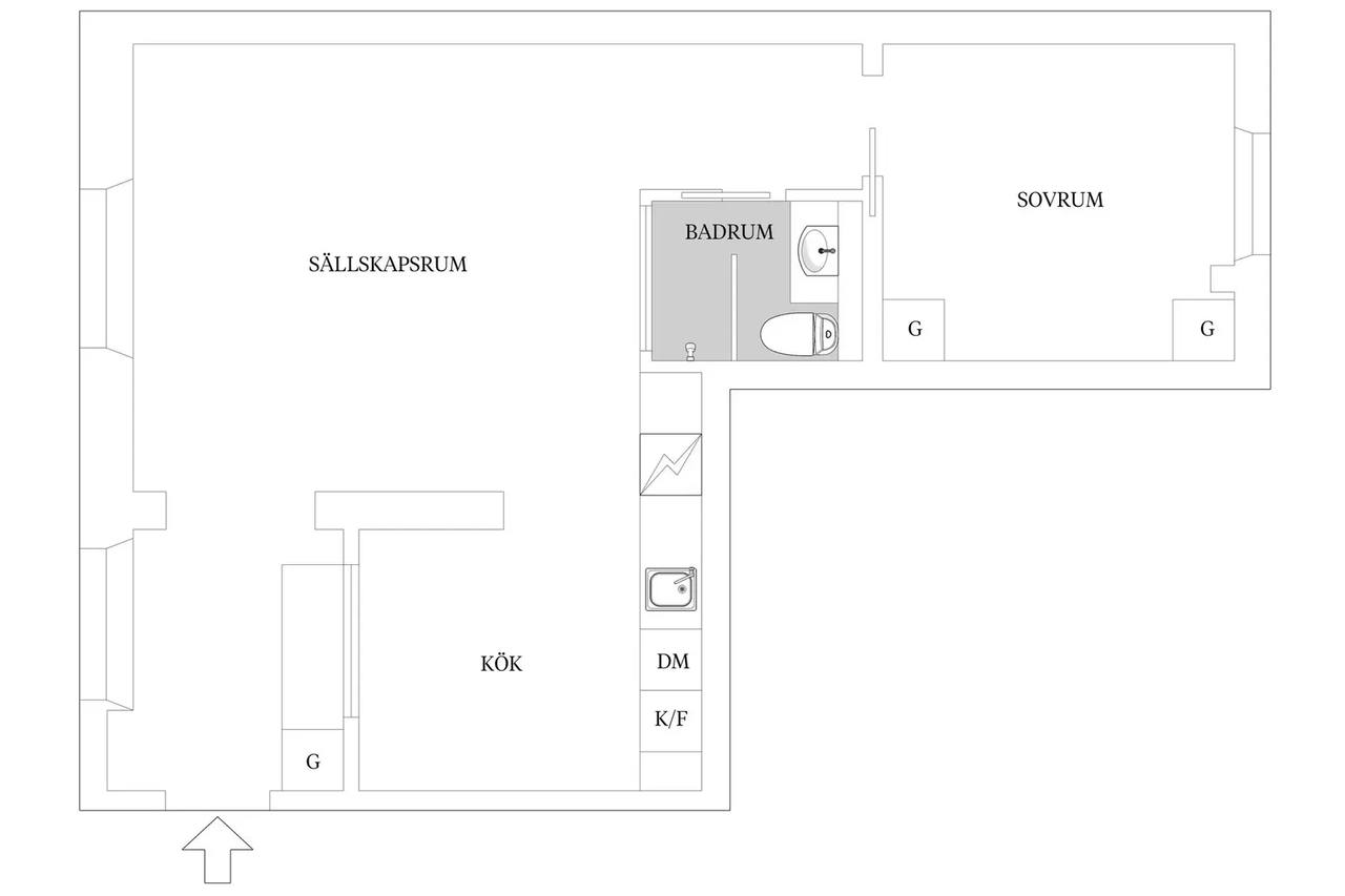 Floor plan for Tranebergsvägen 24