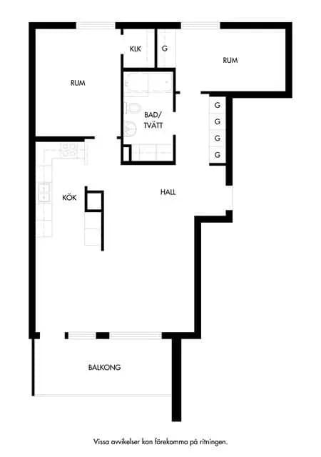Floor plan for Bures gata 17B