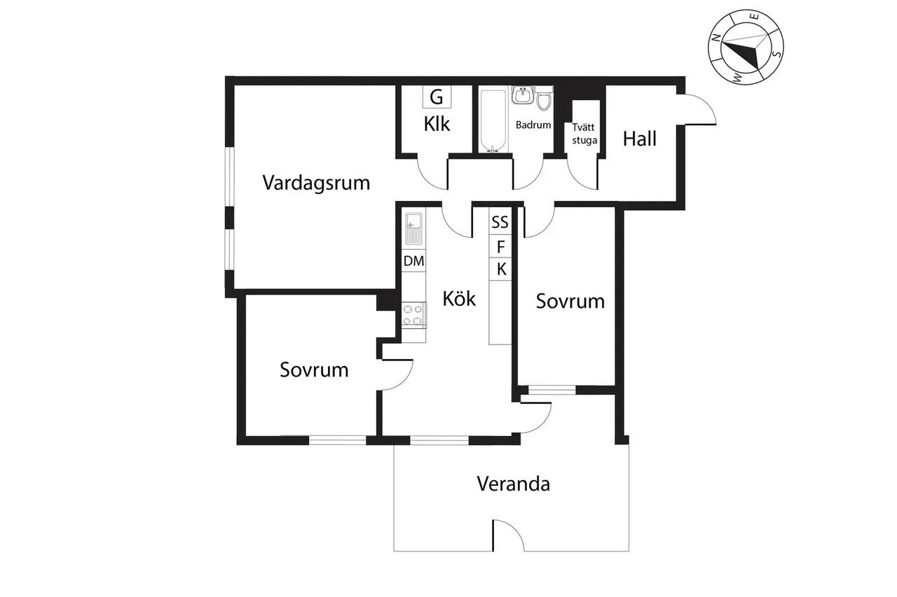 Floor plan for Storvretsvägen 29