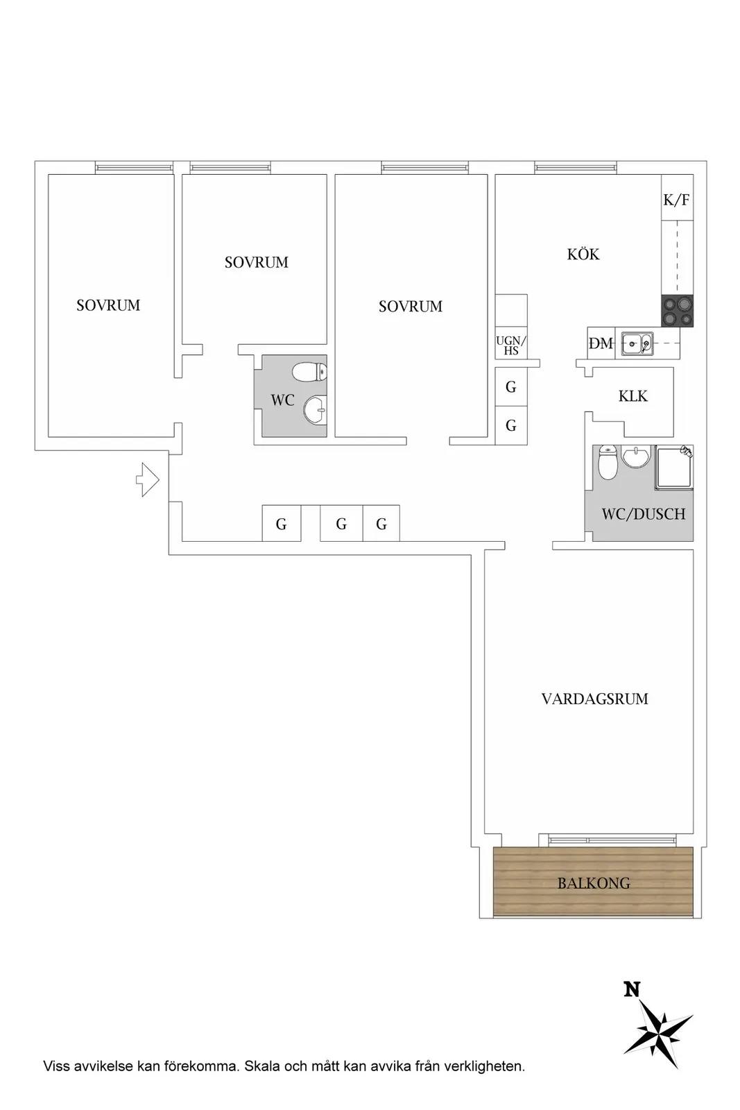 Floor plan for Pressarvägen 15