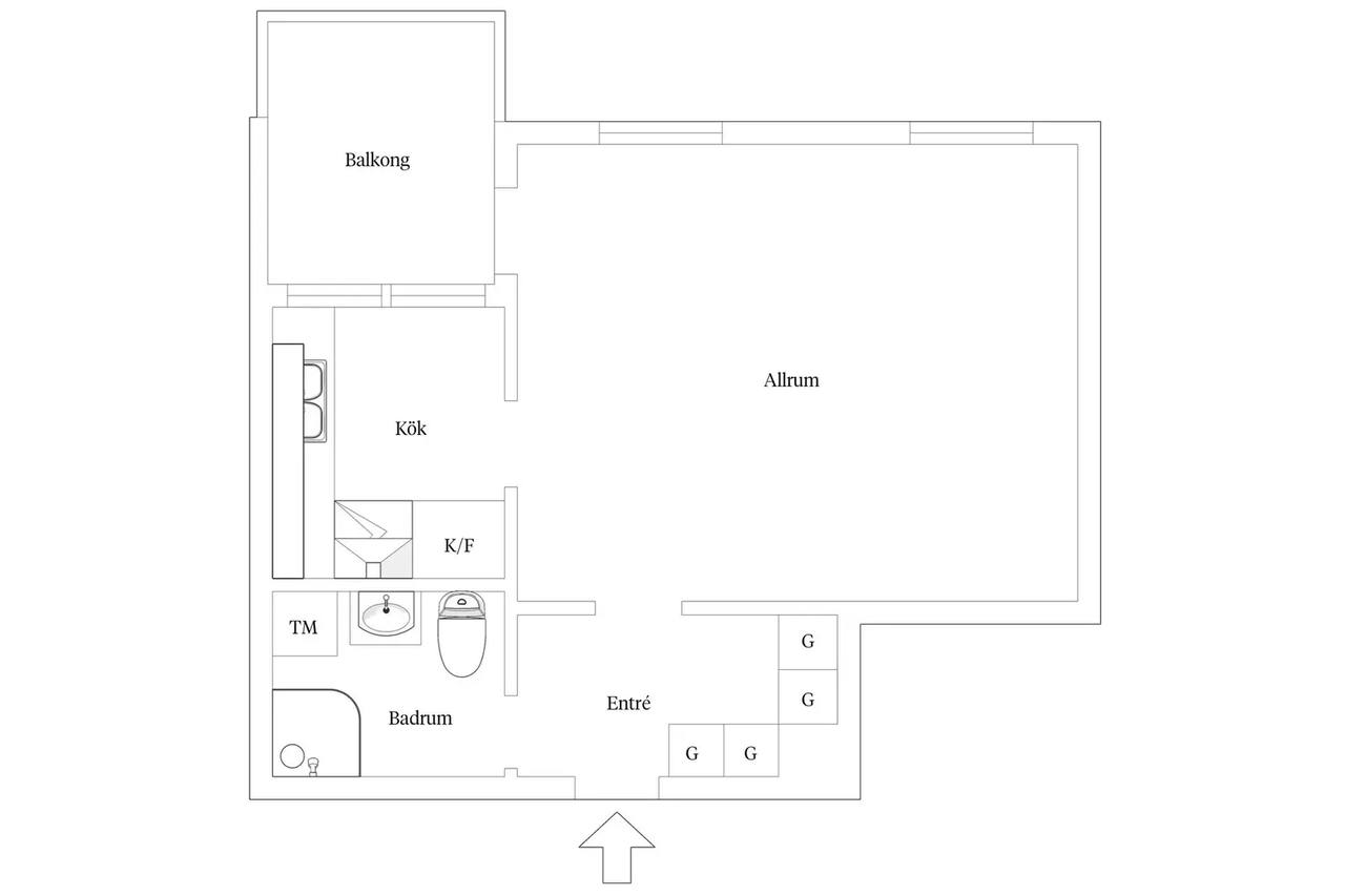Floor plan for Arvesgärde 8