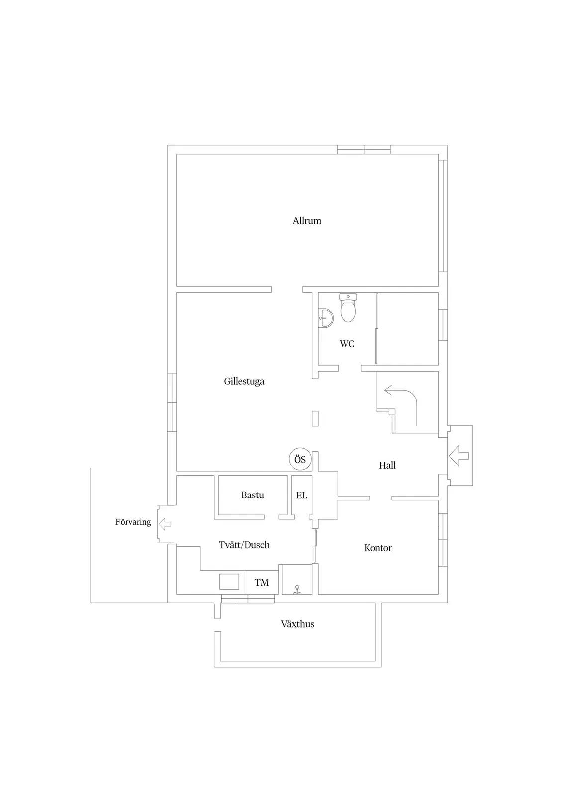 Planritning för Moränvägen 16