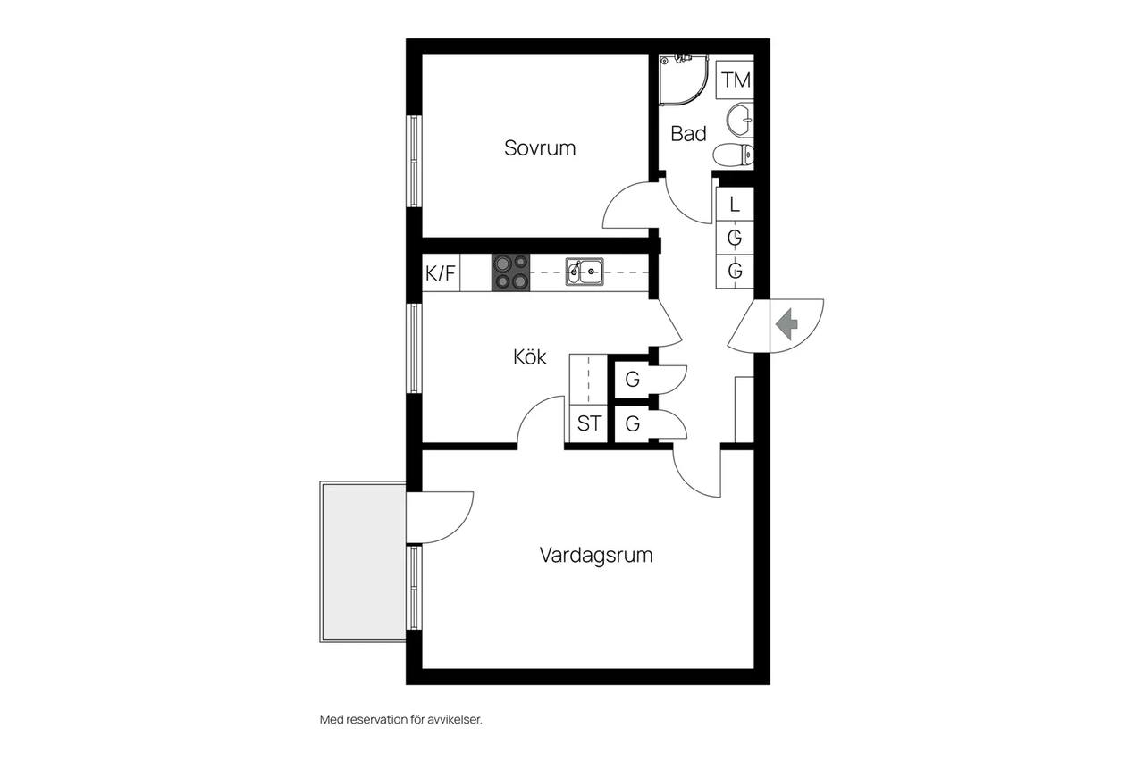 Planritning för Färnebogatan 12a